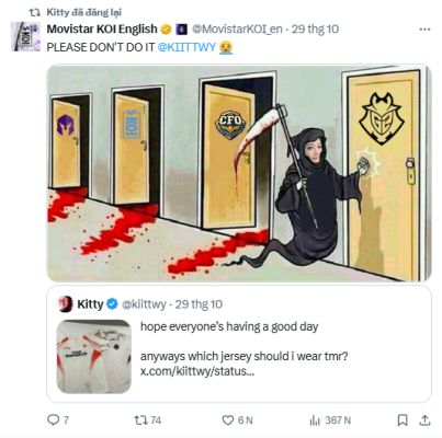 Chính nữ BLV còn chia sẻ lại một meme nói về aura của mình